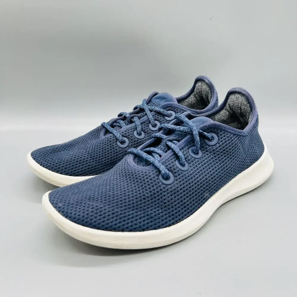 Allbirds Shoes Mens 9 Blue Low Top Tree Runner Walking Athletic Sneakers Comfort